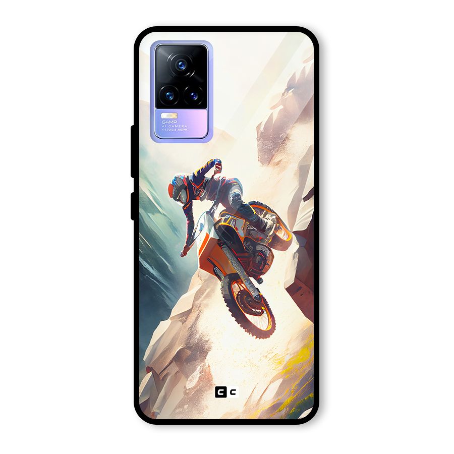 Mountain Biker Glass Back Case for Vivo Y73