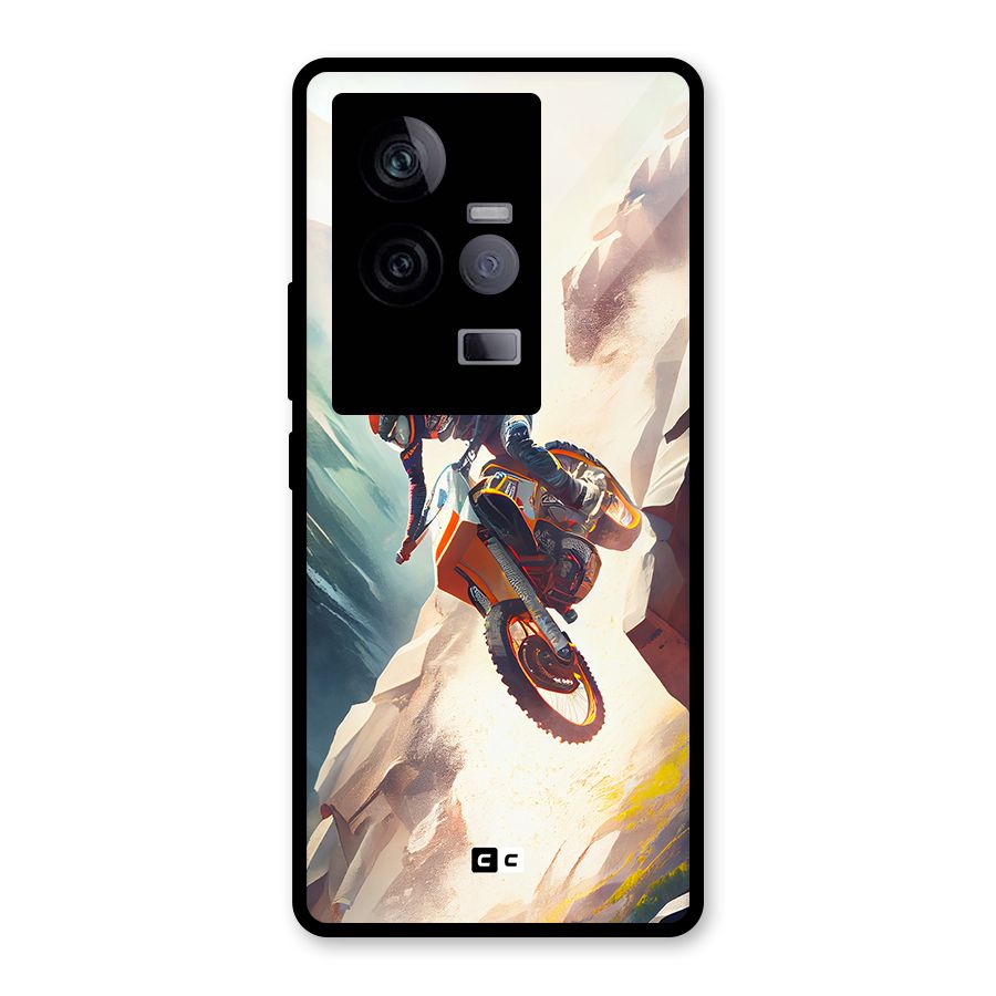 Mountain Biker Glass Back Case for Vivo iQOO 11 5G