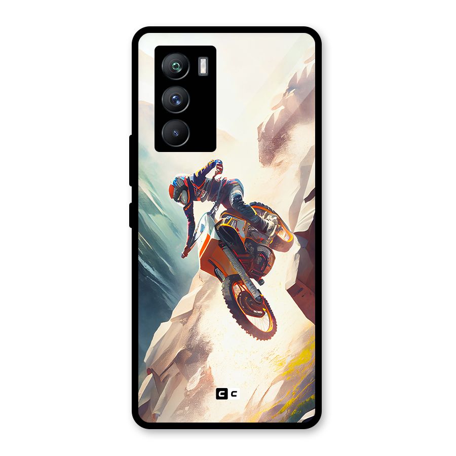 Mountain Biker Glass Back Case for Vivo iQOO 9 SE