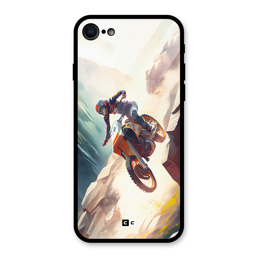 Mountain Biker Glass Back Case for iPhone 7