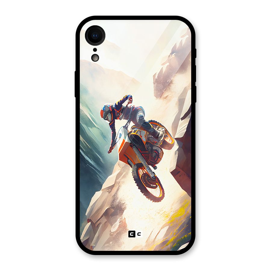 Mountain Biker Glass Back Case for iPhone XR