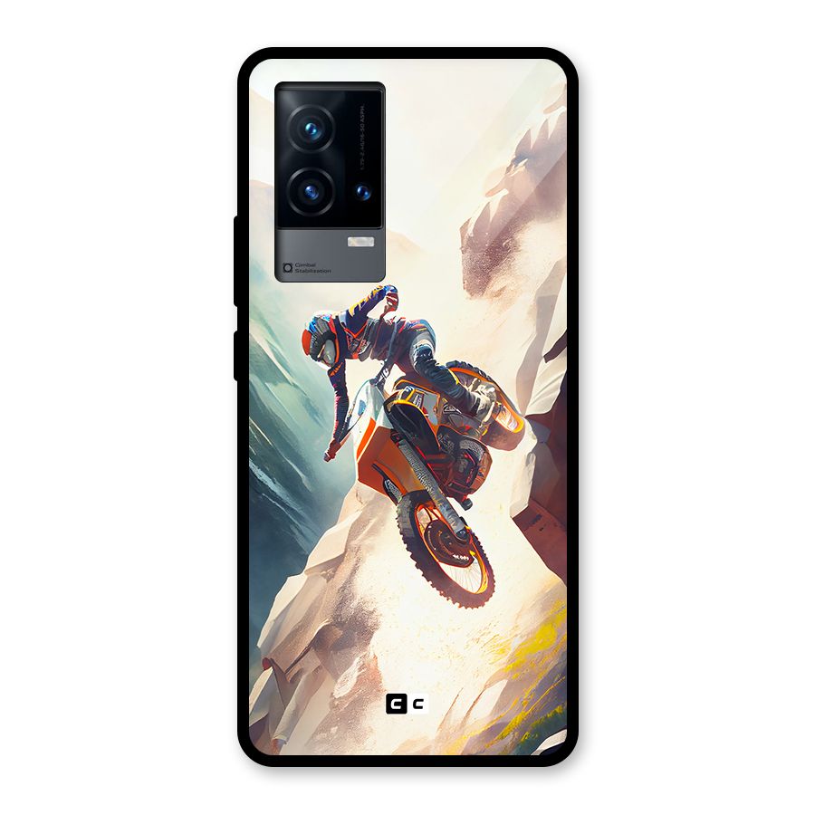 Mountain Biker Glass Back Case for iQOO 9 5G