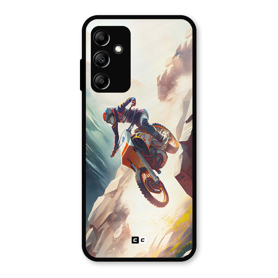 Mountain Biker Metal Back Case for Galaxy A14 5G