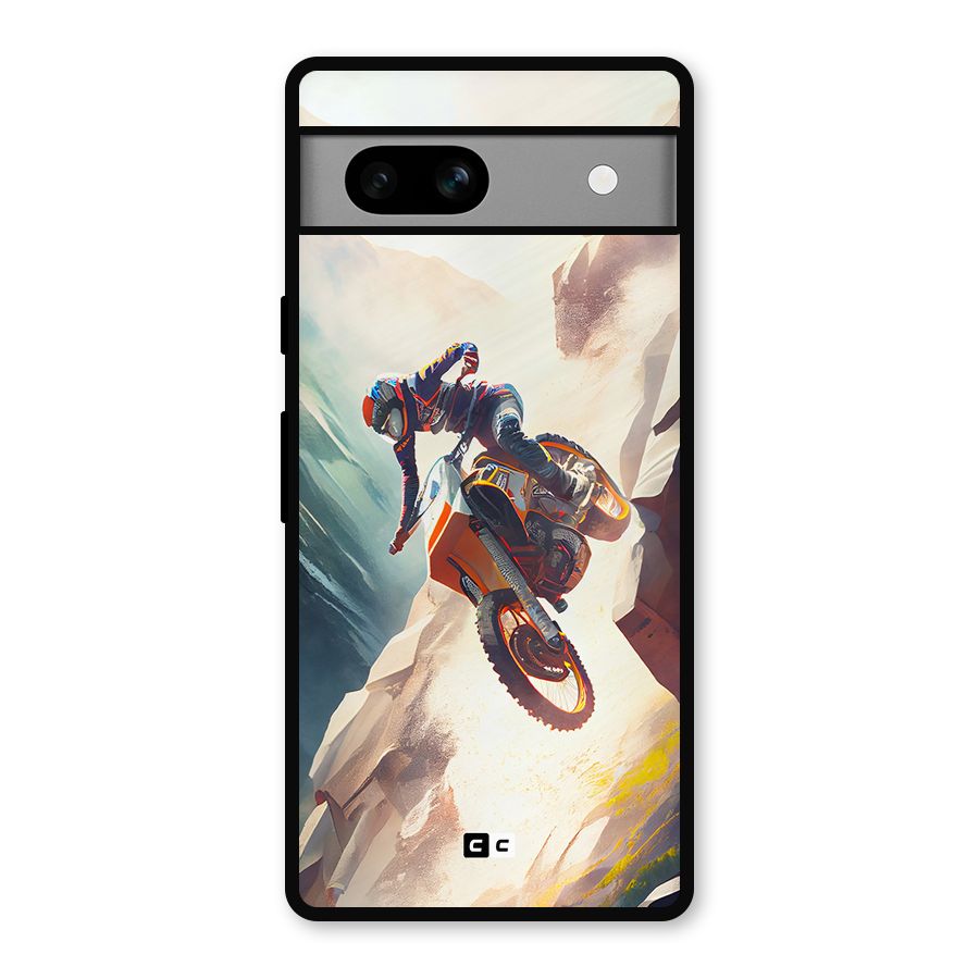 Mountain Biker Metal Back Case for Google Pixel 7a