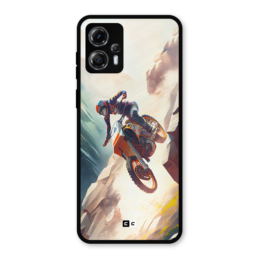 Mountain Biker Metal Back Case for Moto G13