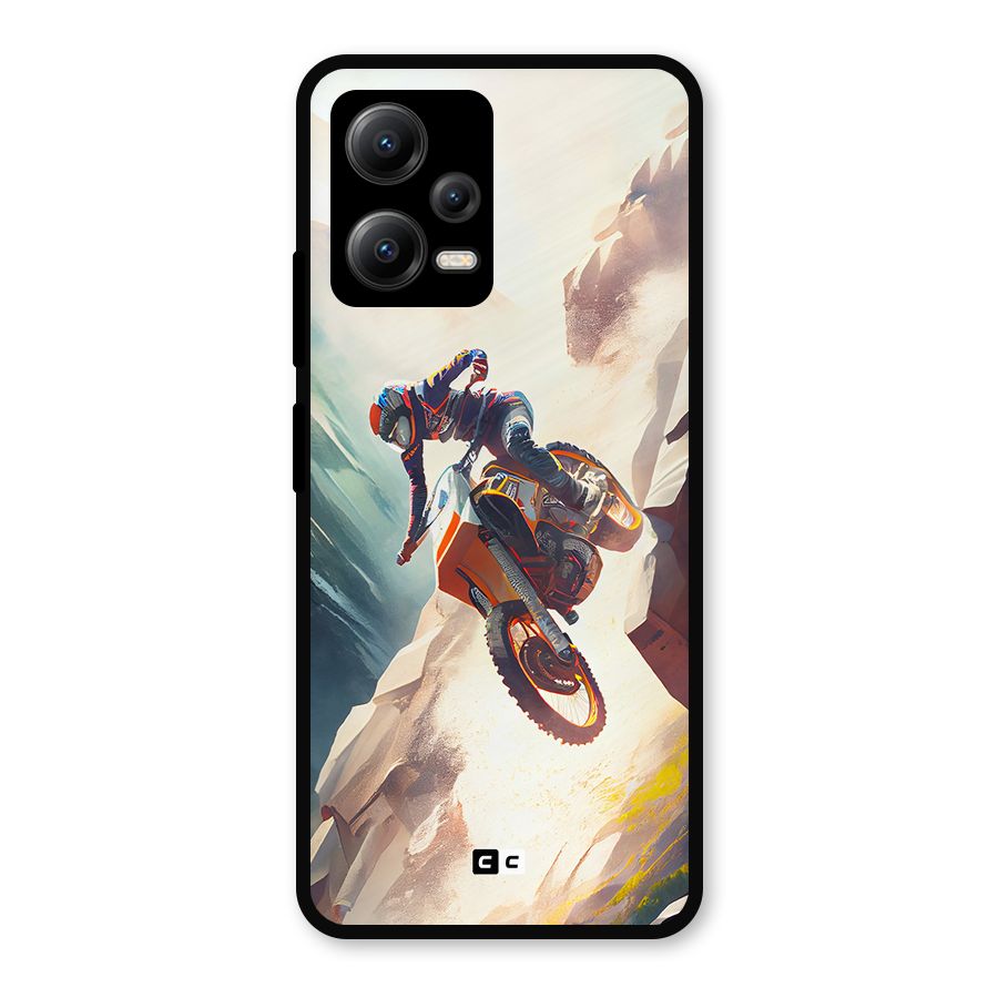 Mountain Biker Metal Back Case for Redmi Note 12 5G