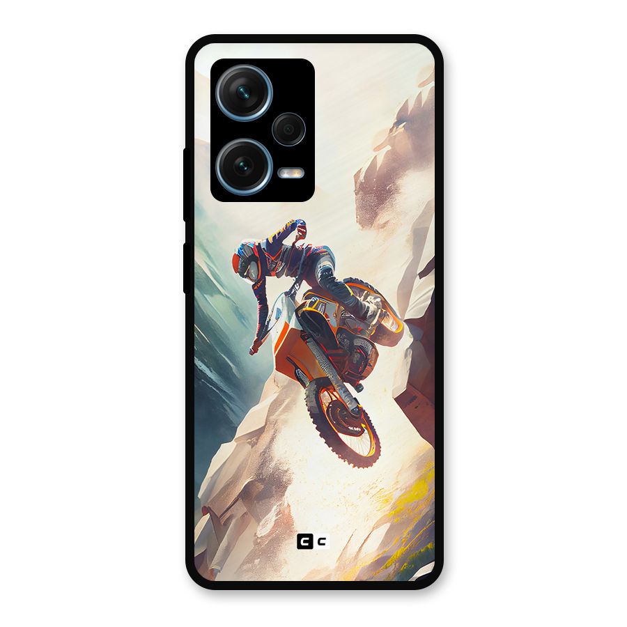 Mountain Biker Metal Back Case for Redmi Note 12 Pro Plus 5G