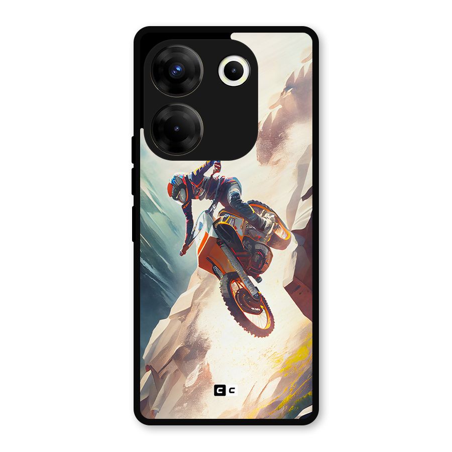 Mountain Biker Metal Back Case for Tecno Camon 20