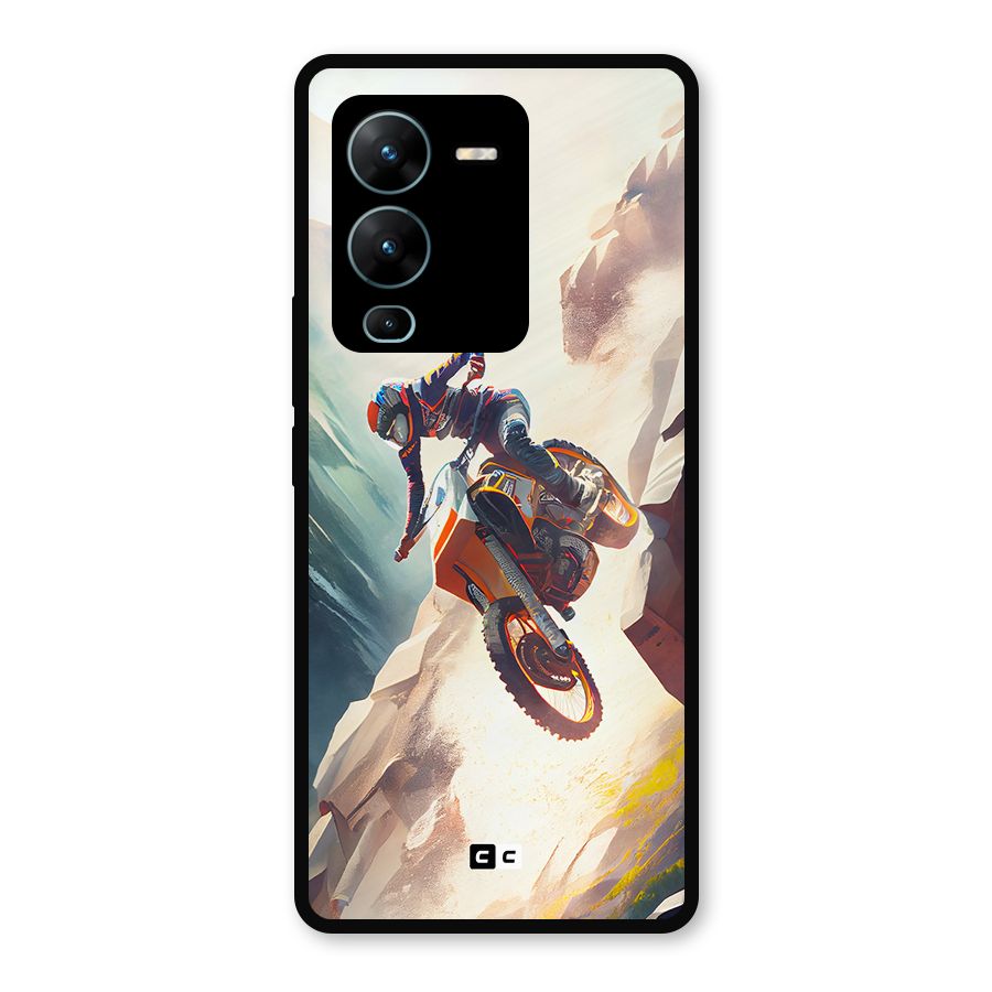 Mountain Biker Metal Back Case for Vivo V25 Pro
