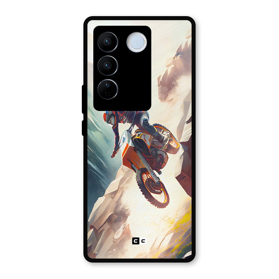 Mountain Biker Metal Back Case for Vivo V27