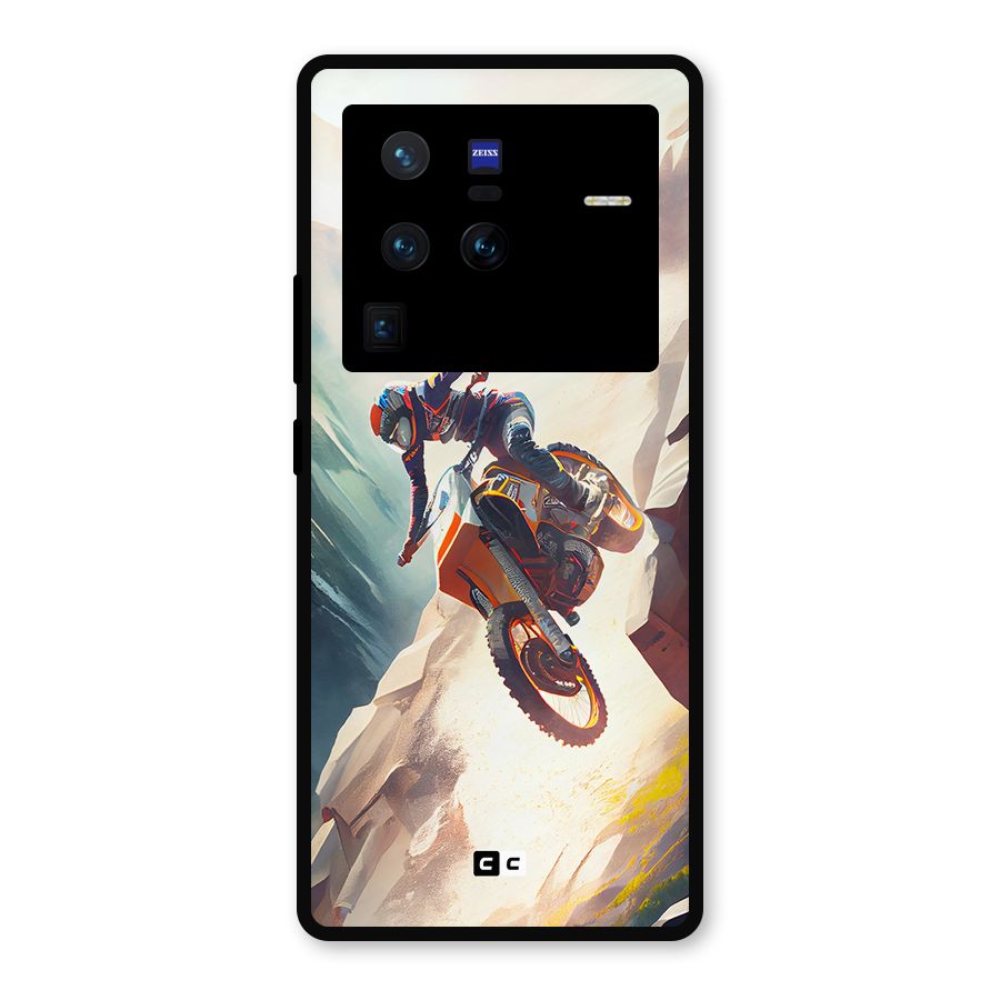 Mountain Biker Metal Back Case for Vivo X80 Pro