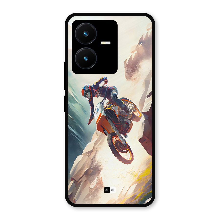 Mountain Biker Metal Back Case for Vivo Y22