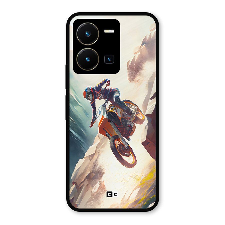 Mountain Biker Metal Back Case for Vivo Y35