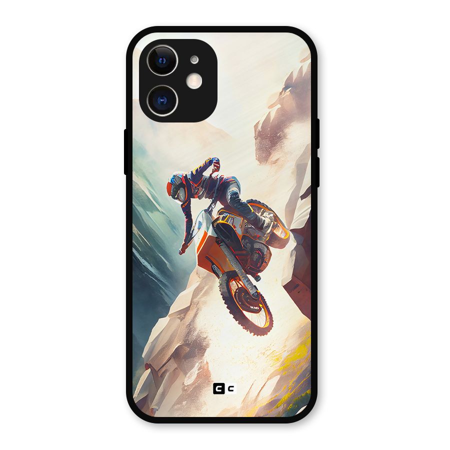 Mountain Biker Metal Back Case for iPhone 12