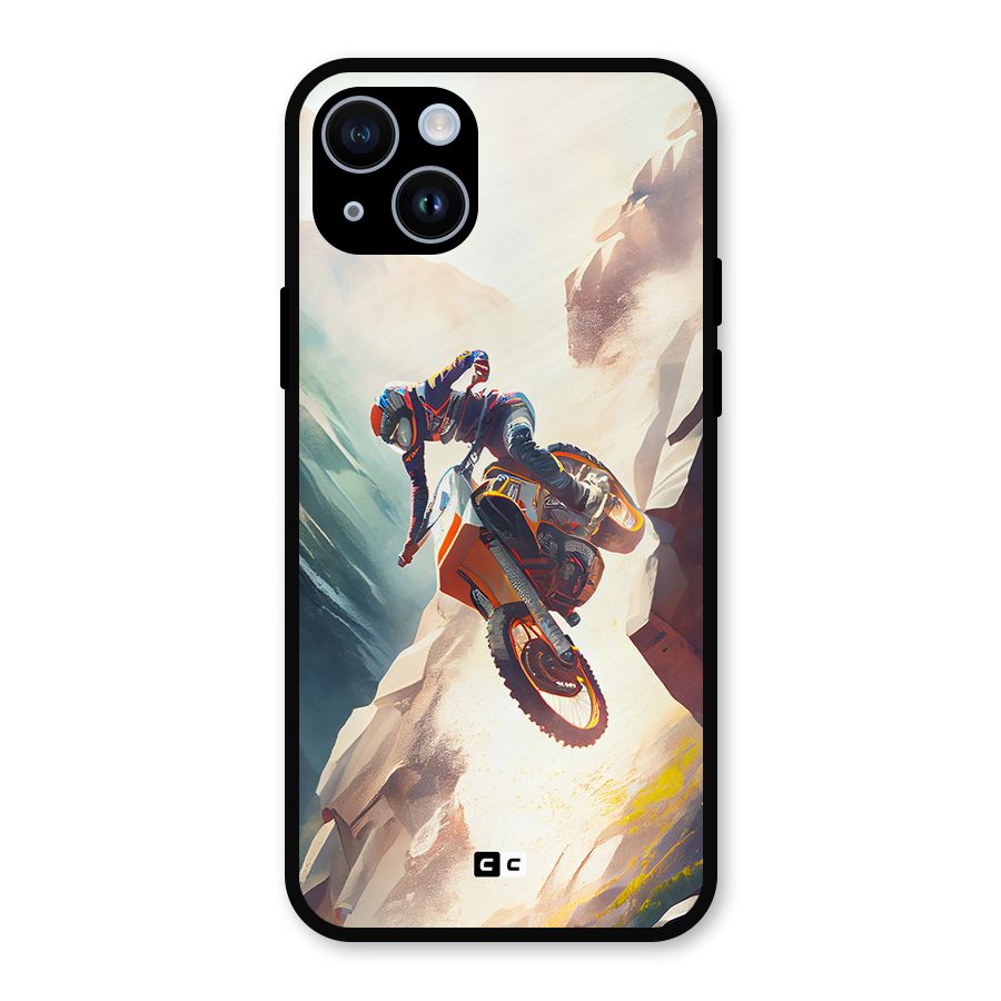 Mountain Biker Metal Back Case for iPhone 14
