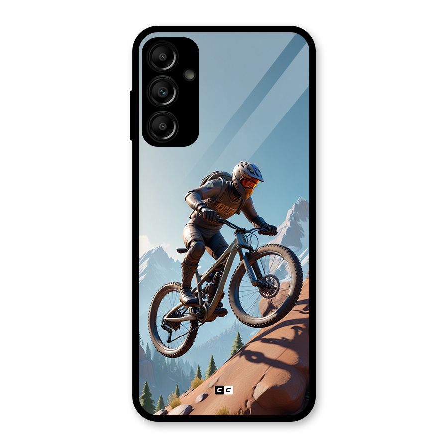 Mountain Rider Glass Back Case for Galaxy A14 5G