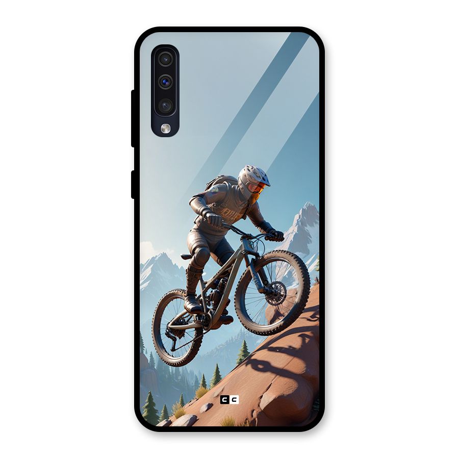 Mountain Rider Glass Back Case for Galaxy A50s