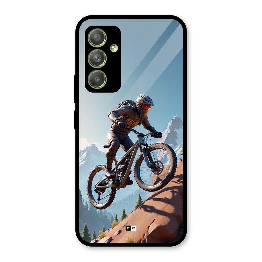 Mountain Rider Glass Back Case for Galaxy A54