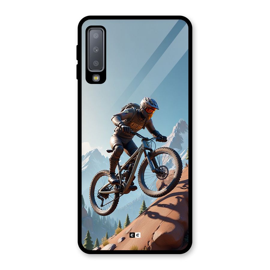 Mountain Rider Glass Back Case for Galaxy A7 (2018)