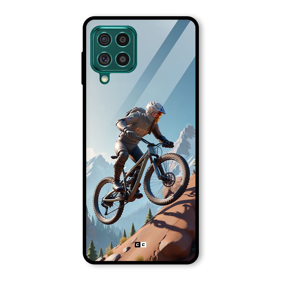Mountain Rider Glass Back Case for Galaxy F62