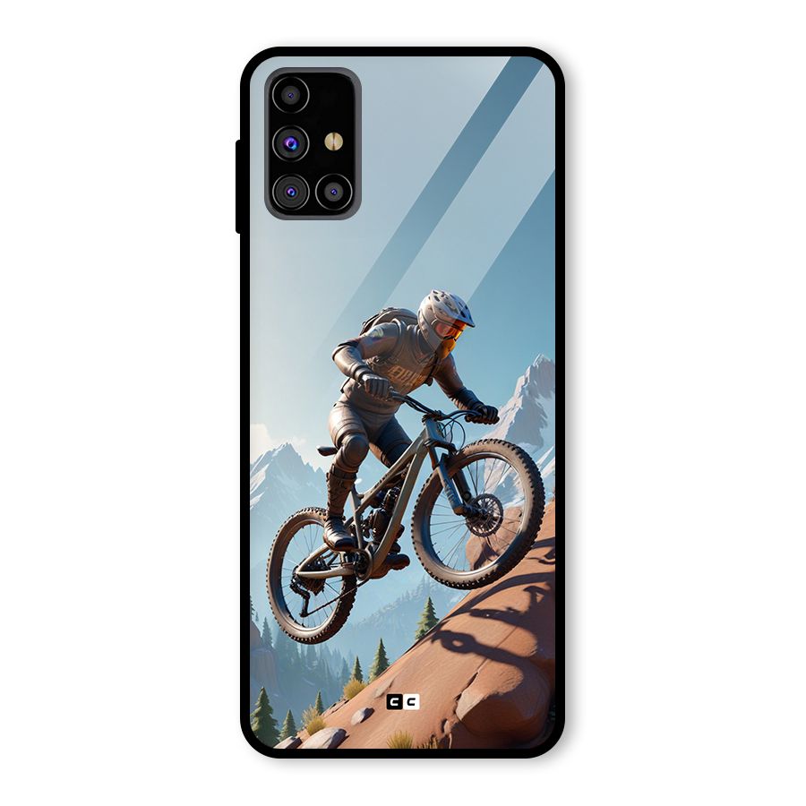 Mountain Rider Glass Back Case for Galaxy M31s