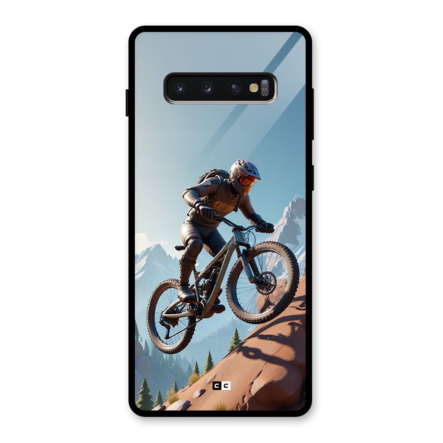 Mountain Rider Glass Back Case for Galaxy S10 Plus