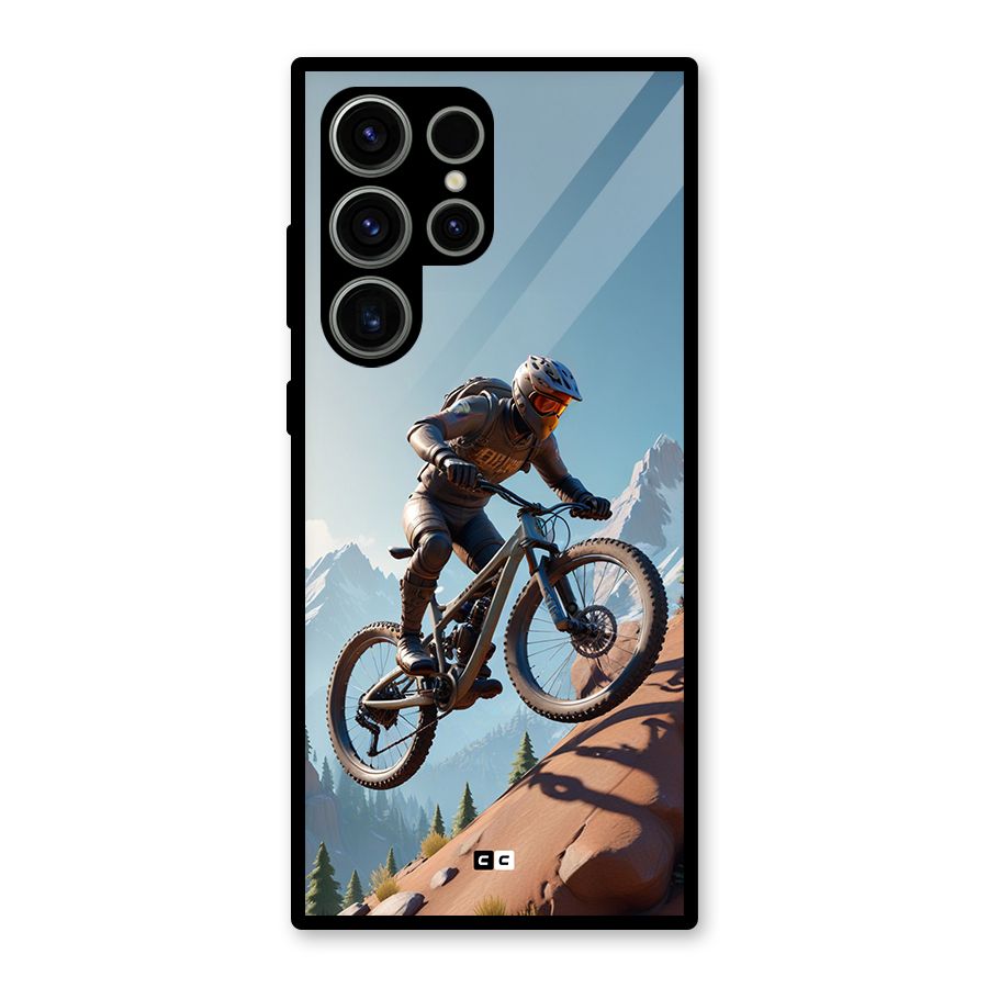 Mountain Rider Glass Back Case for Galaxy S23 Ultra