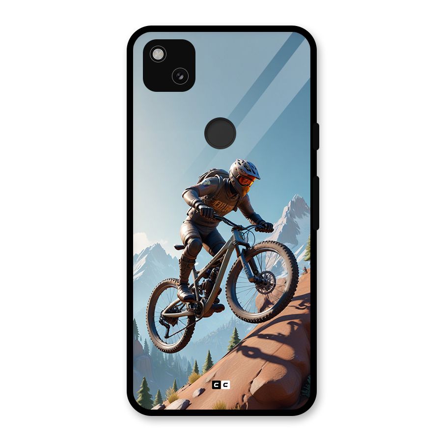 Mountain Rider Glass Back Case for Google Pixel 4a