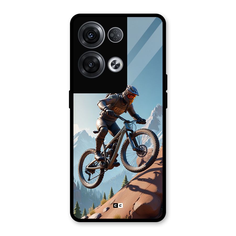 Mountain Rider Glass Back Case for Oppo Reno8 Pro 5G