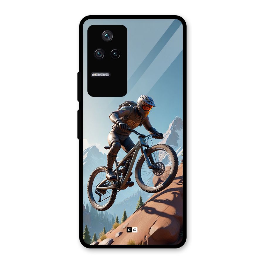 Mountain Rider Glass Back Case for Poco F4 5G