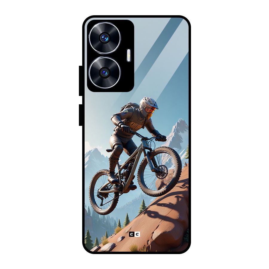 Mountain Rider Glass Back Case for Realme Narzo N55