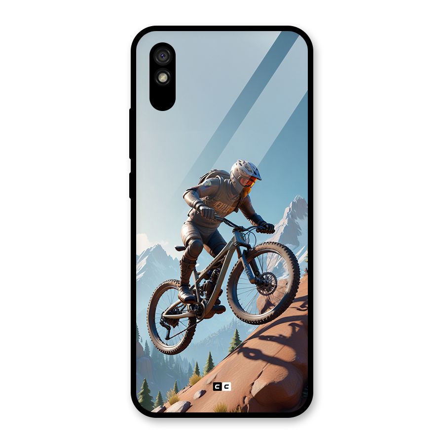 Mountain Rider Glass Back Case for Redmi 9i
