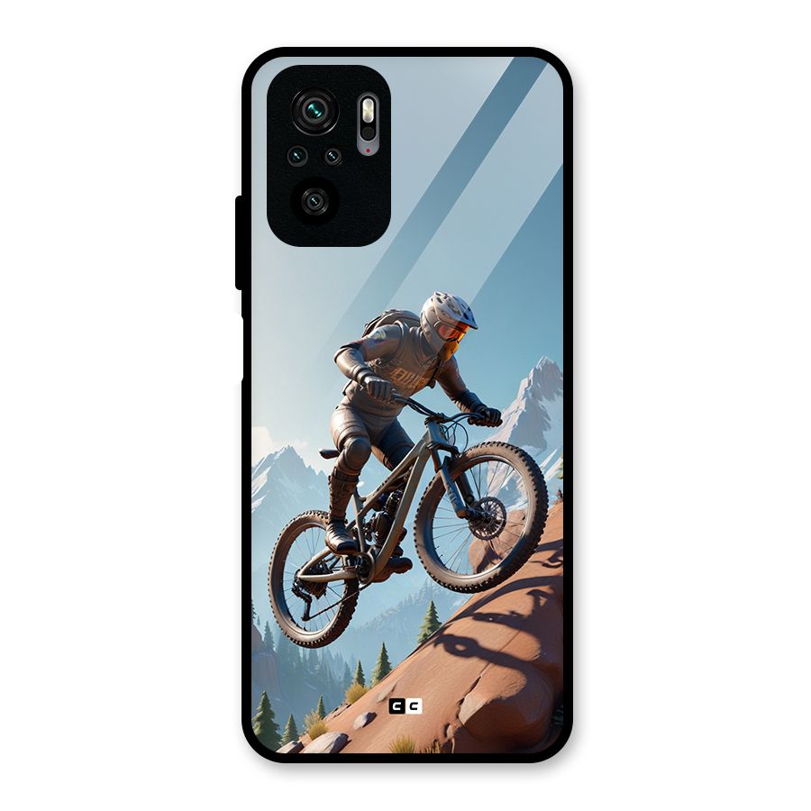 Mountain Rider Glass Back Case for Redmi Note 10S