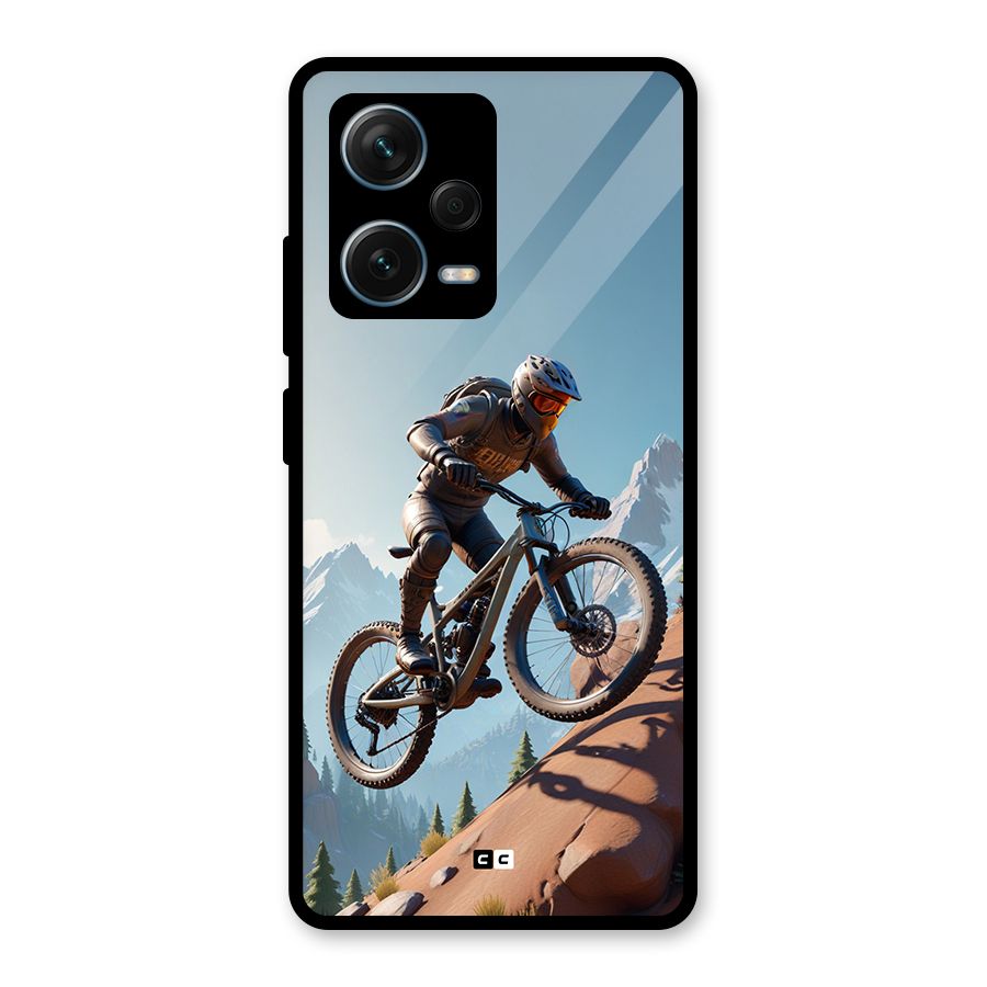Mountain Rider Glass Back Case for Redmi Note 12 Pro Plus 5G