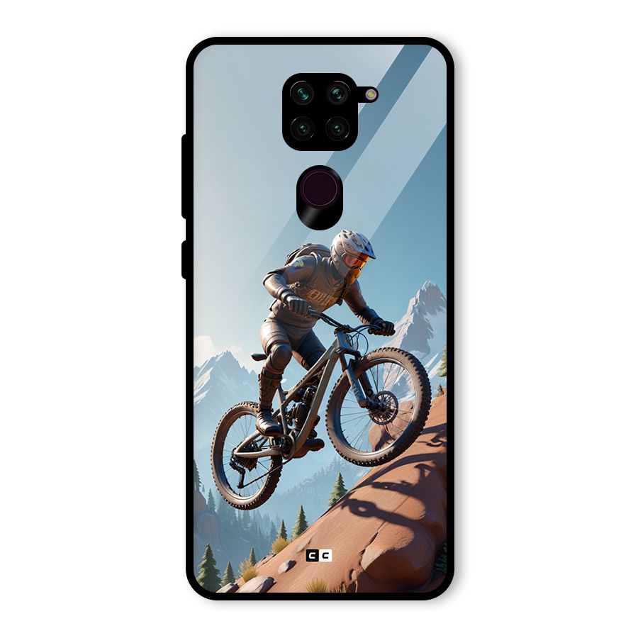 Mountain Rider Glass Back Case for Redmi Note 9