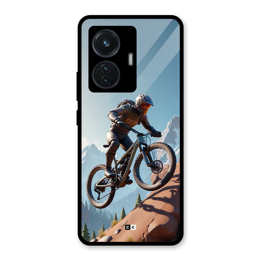 Mountain Rider Glass Back Case for Vivo T1 44W