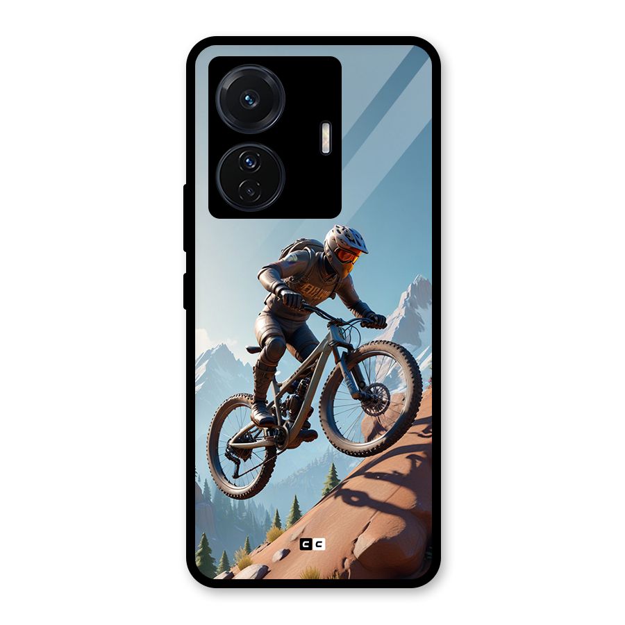 Mountain Rider Glass Back Case for Vivo T1 Pro