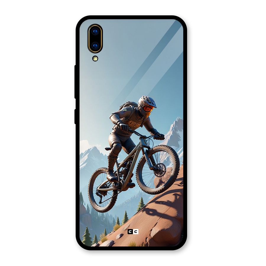 Mountain Rider Glass Back Case for Vivo V11 Pro