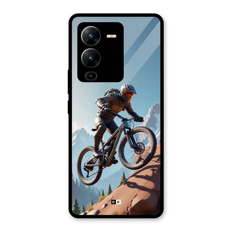 Mountain Rider Glass Back Case for Vivo V25 Pro