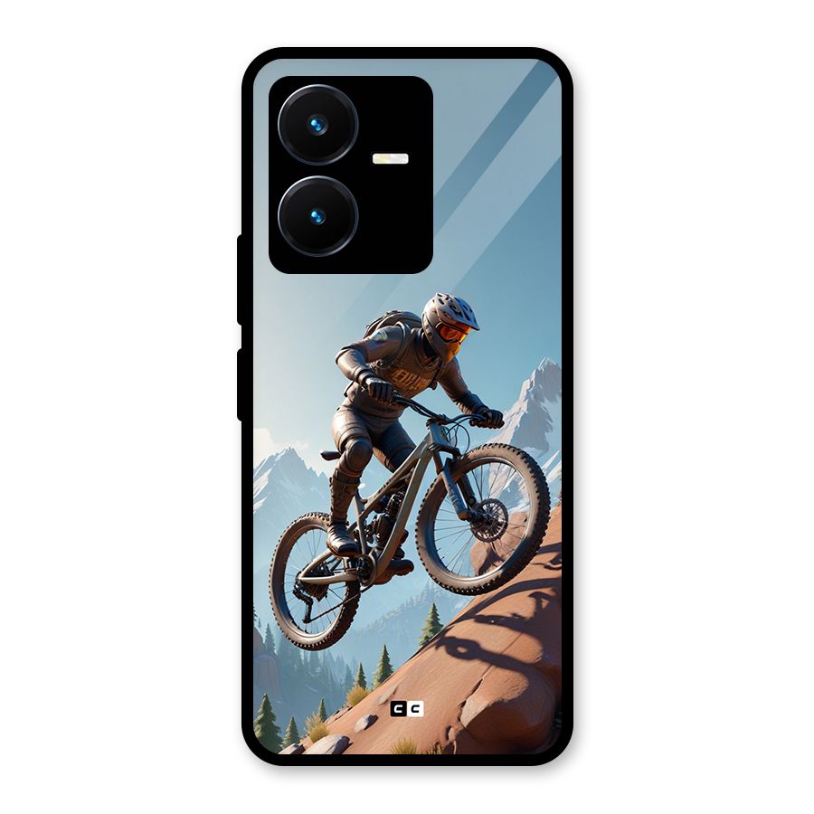 Mountain Rider Glass Back Case for Vivo Y22s