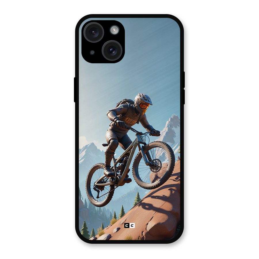 Mountain Rider Metal Back Case for iPhone 15 Plus