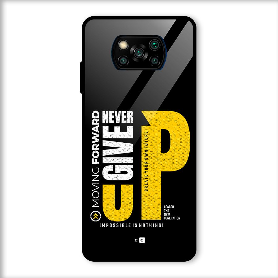 Moving Forward Glass Back Case for Poco X3
