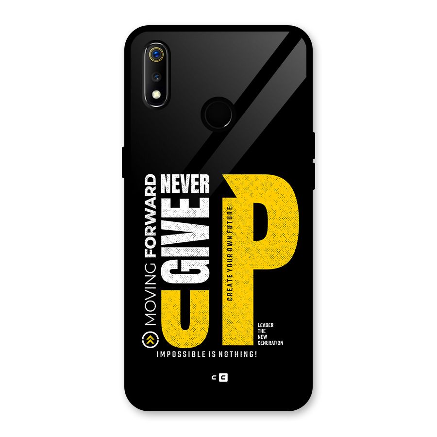 Moving Forward Glass Back Case for Realme 3i