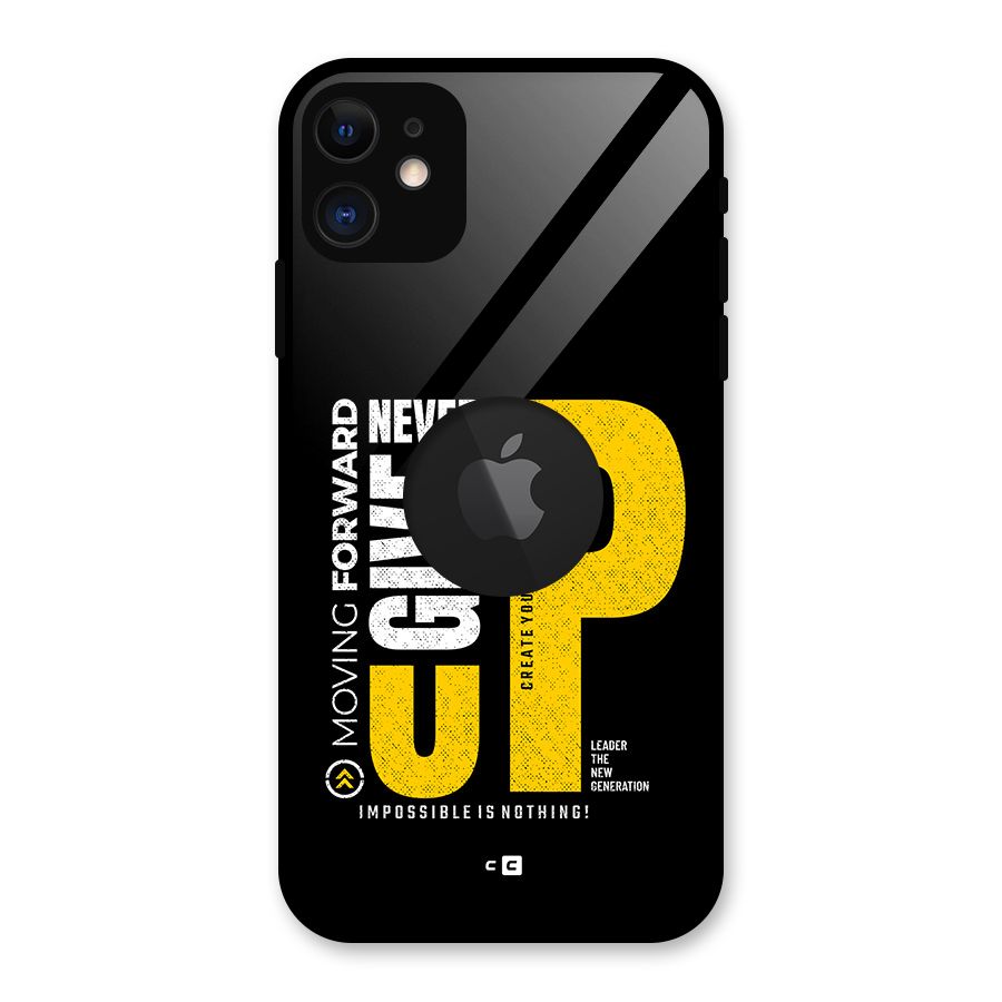 Moving Forward Glass Back Case for iPhone 11 Logo Cut