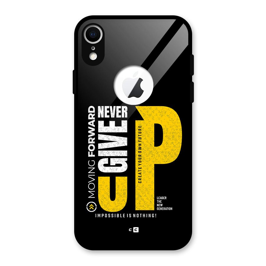 Moving Forward Glass Back Case for iPhone XR Logo Cut