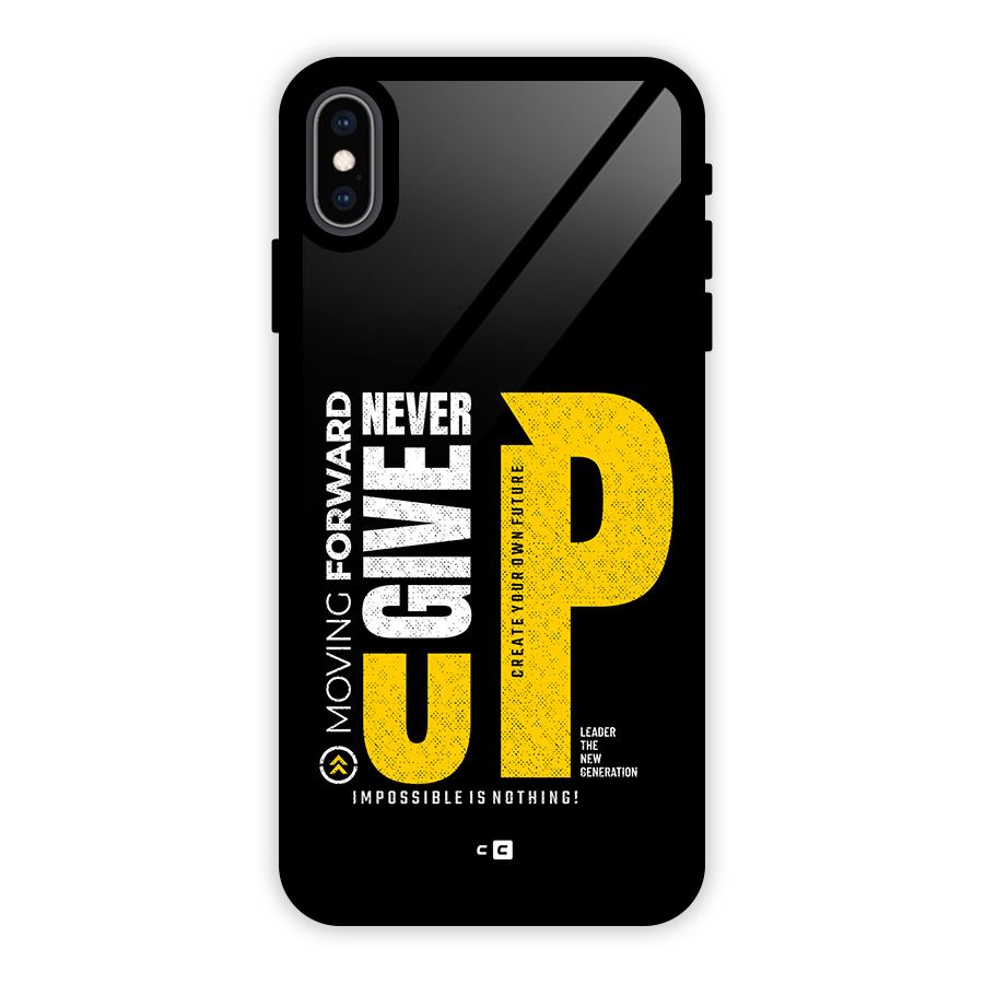 Moving Forward Glass Back Case for iPhone XS Max