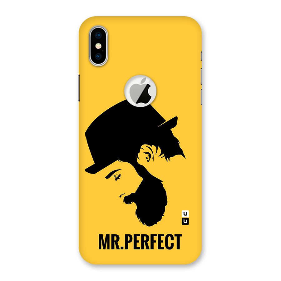 Mr Perfect Back Case for iPhone X Logo Cut