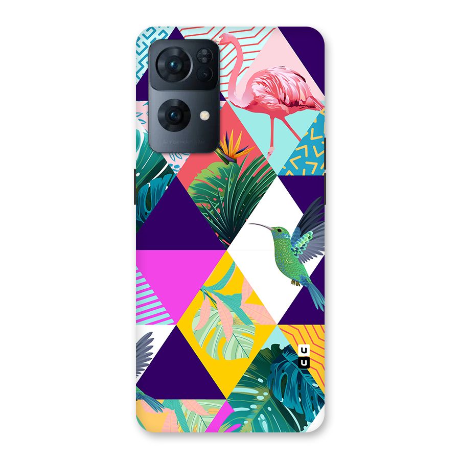 Multicolor Exotic Seamless Pattern Back Case for Oppo Reno7 Pro 5G