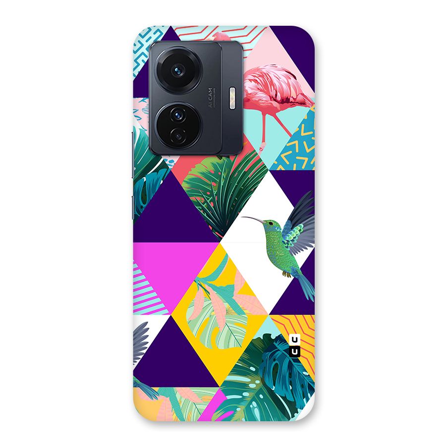 Multicolor Exotic Seamless Pattern Back Case for Vivo T1 Pro