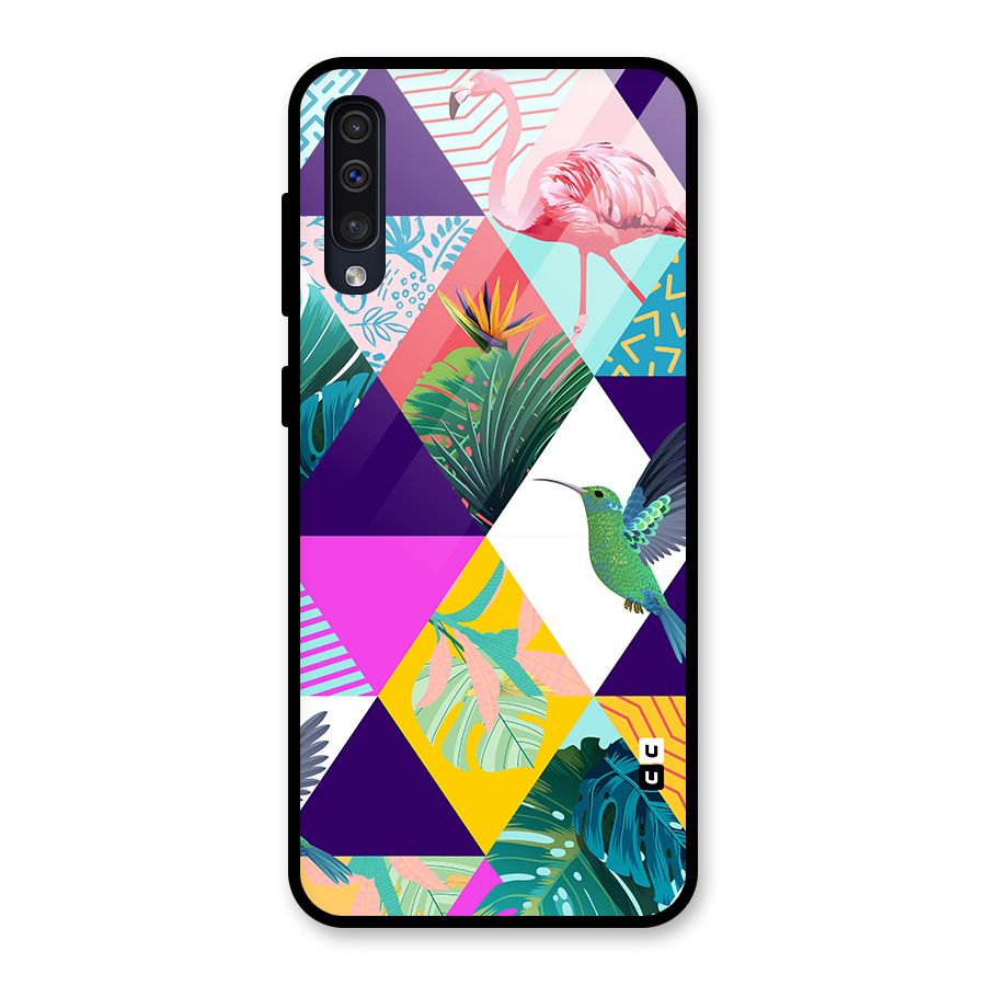 Multicolor Exotic Seamless Pattern Glass Back Case for Galaxy A30s